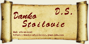 Danko Stoilović vizit kartica